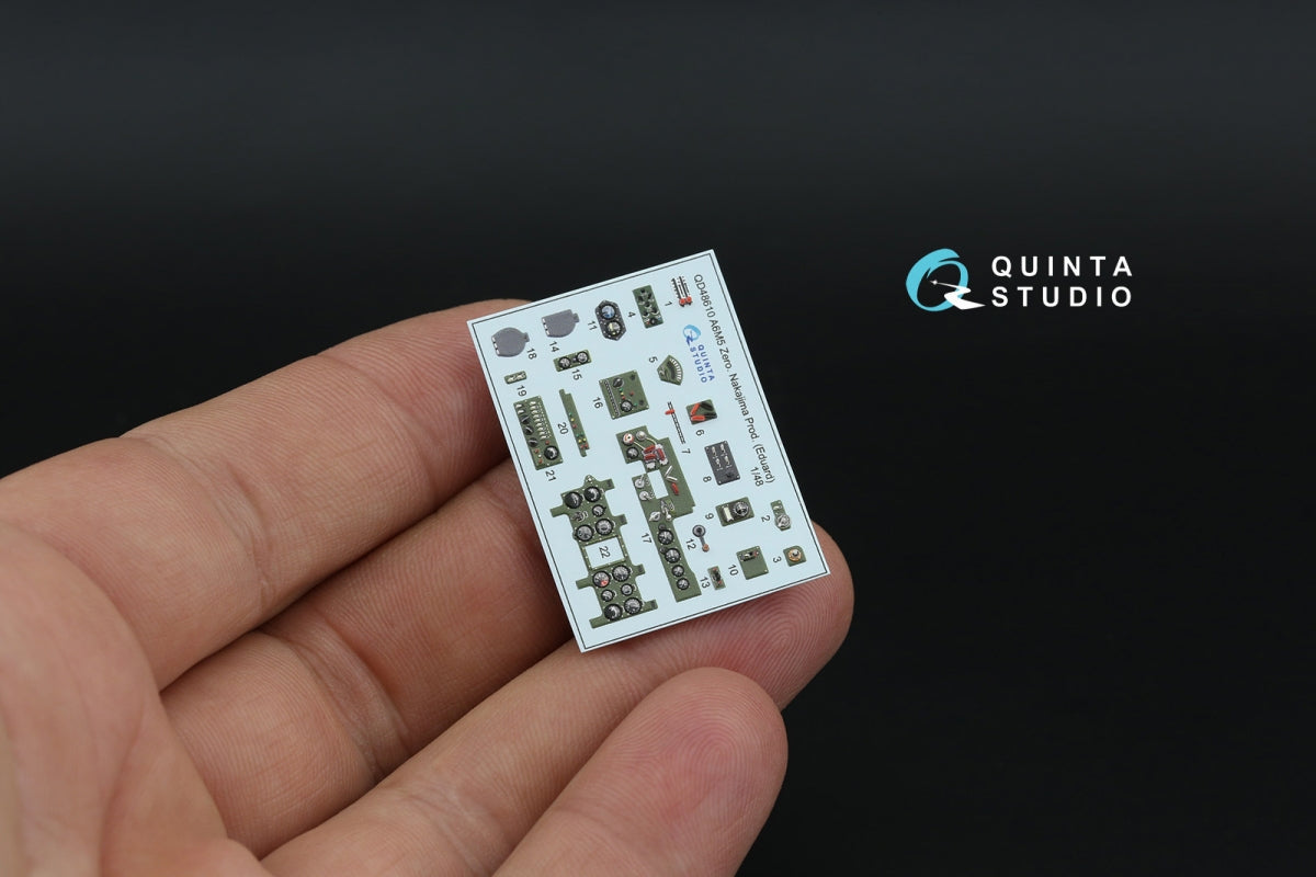 Quinta Studio QD48610 A6M5 Zero (Nakajima Production) 3D-Printed &amp;amp; colored Interior on decal paper (Eduard) 1/48 – image 6