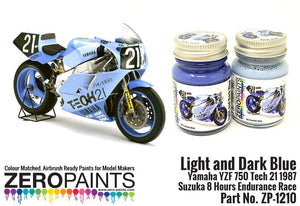 Zero Paints ZP-1210 Light and Dark Blue Yamaha YZF 750 Tech 21 Paint Set 2x30ml – immagine 3