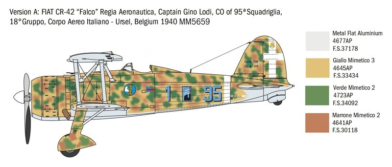 Italeri 2801 FIAT CR.42 Falco 1/48 – zdjęcie 9