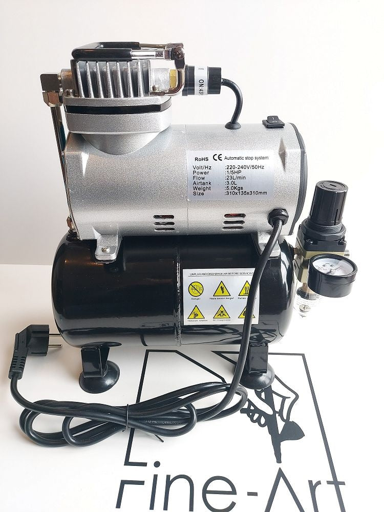 Fine Art FA-20T 3l oil-free compressor with filter and reducer Premium Line (S5000)