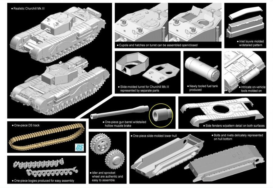Dragon 7396 Churchill Mk. III 1/72 – zdjęcie 2