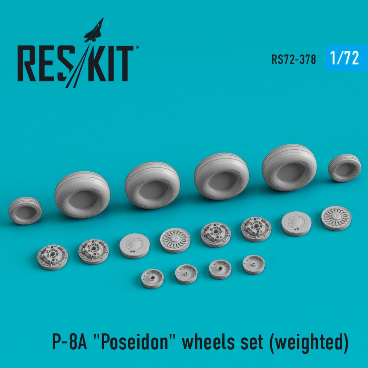 RESKIT RS72-0378 P-8A "POSEIDON" WHEELS SET (WEIGHTED) 1/72