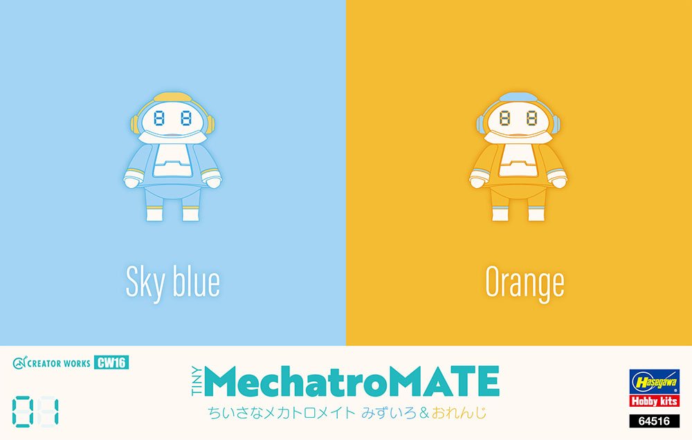 Hasegawa 64516 Creator Works Tiny MechatroMate 01 Sky Blue &amp;amp; Orange