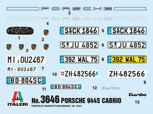 Italeri 3646 PORSCHE 944 S Cabrio 1/24 – Bild 3