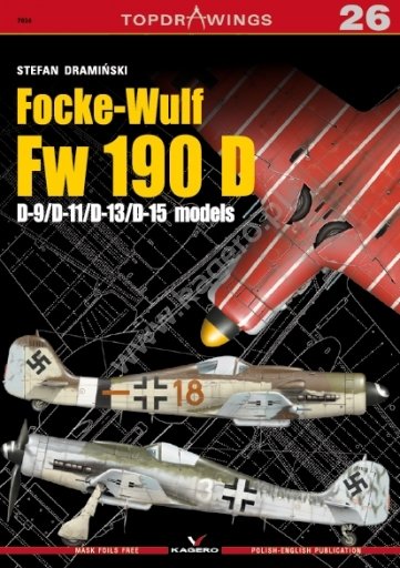 Kagero 7026 Focke-Wulf Fw 190 D. Modèles D-9/D-11/D-13/D-15 EN/PL