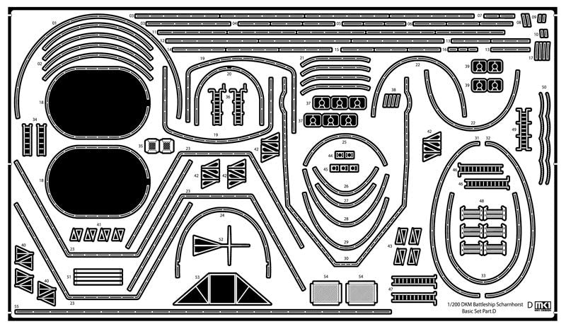 MK1 Design MD-20025 DKM Battleship SCHARNHORST VALUE PACK for Trumpeter 1/200 – image 6