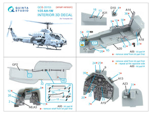 Quinta Studio QDS-35153 AH-1W 3D-Printed &amp;amp; colored Interior on decal paper (Trumpeter) (Small version) 1/35 – image 2