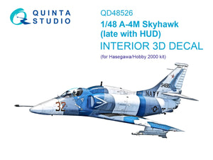 Intérieur imprimé en 3D et coloré sur papier décalcomanie Quinta Studio QD48526 A-4M fin de production (Hasegawa/Hobby2000) 1/48