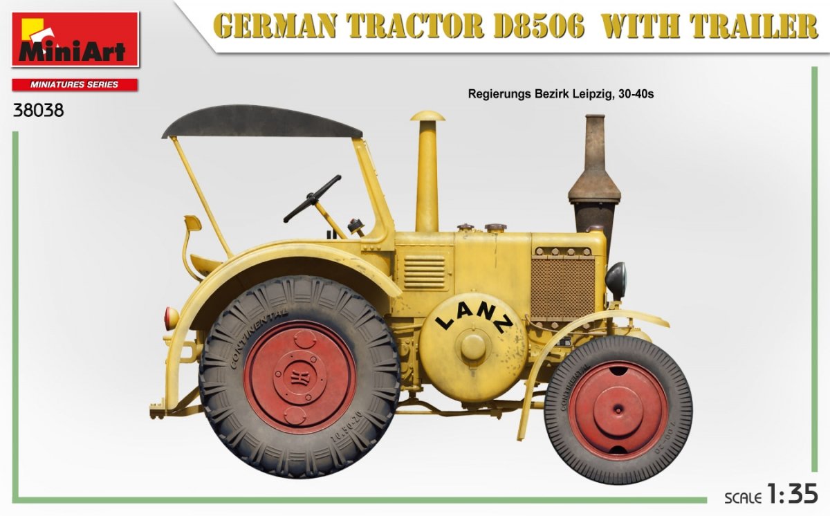 MiniArt 38038 German Tractor D8506 with trailer 1/35 – image 5