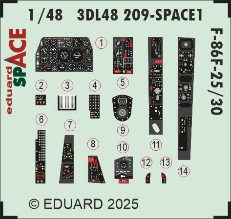 Eduard 3DL48209 F-86F-25/30 SPACE Airfix 1/48 – Bild 3