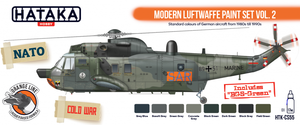 Hataka HTK-CS55 ORANGE LINE – Modern Luftwaffe paint set vol. 2 8x17ml – immagine 2