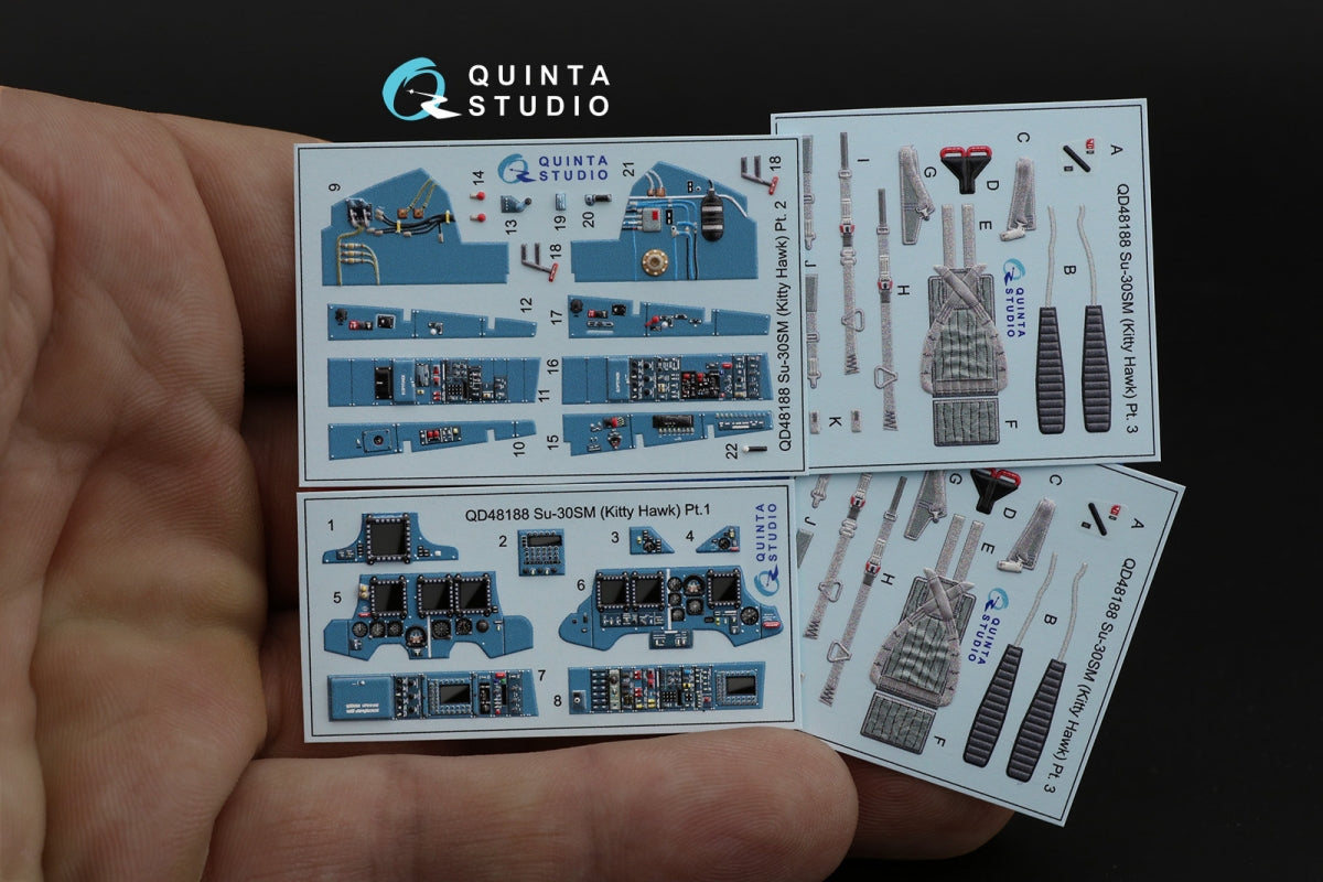 Quinta Studio QD48188 Su-30SM 3D-Printed coloured Interior on decal paper (for KittyHawk kit) 1/48 – imagen 2