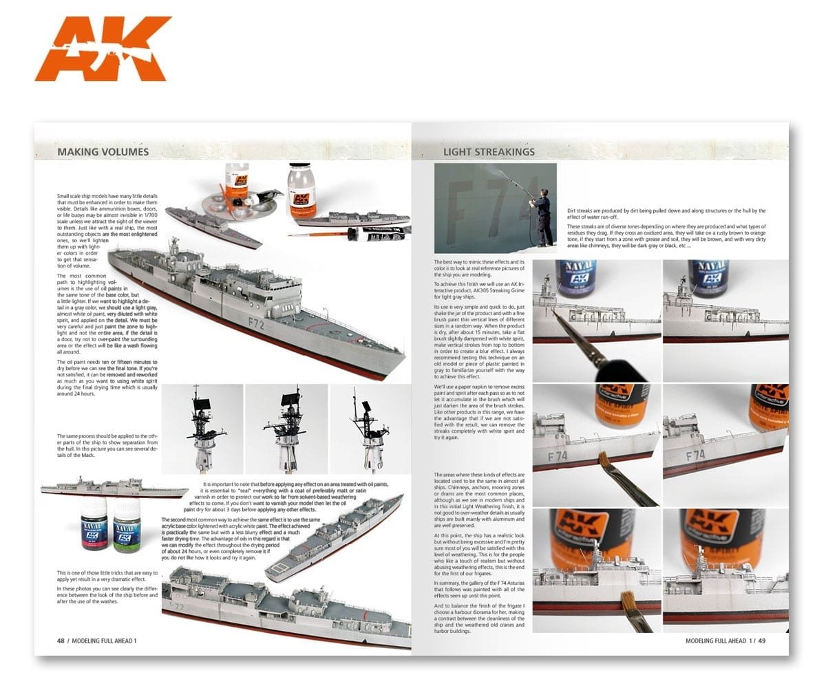 AK Interactive AK098 MODELLING FULL AHEAD 1 / KNOX &amp;amp; BALEARES CLASS EN – image 4