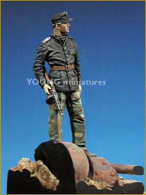 Young Miniatures YM9001-B SS Panzer Officer with T-34 Mantlet Base 90mm – immagine 2