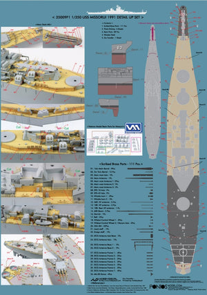 Pontos 35009F1 USS BB-63 Missouri 1991 Detail Up Set 1/350 – Bild 2