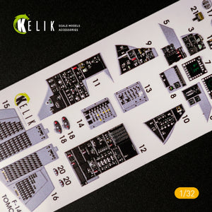 KELIK K32014 F-14D SUPER TOMCAT - DÉCALCOMANIE 3D INTÉRIEURE POUR MAQUETTE TRUMPETER 1/32 – image 3