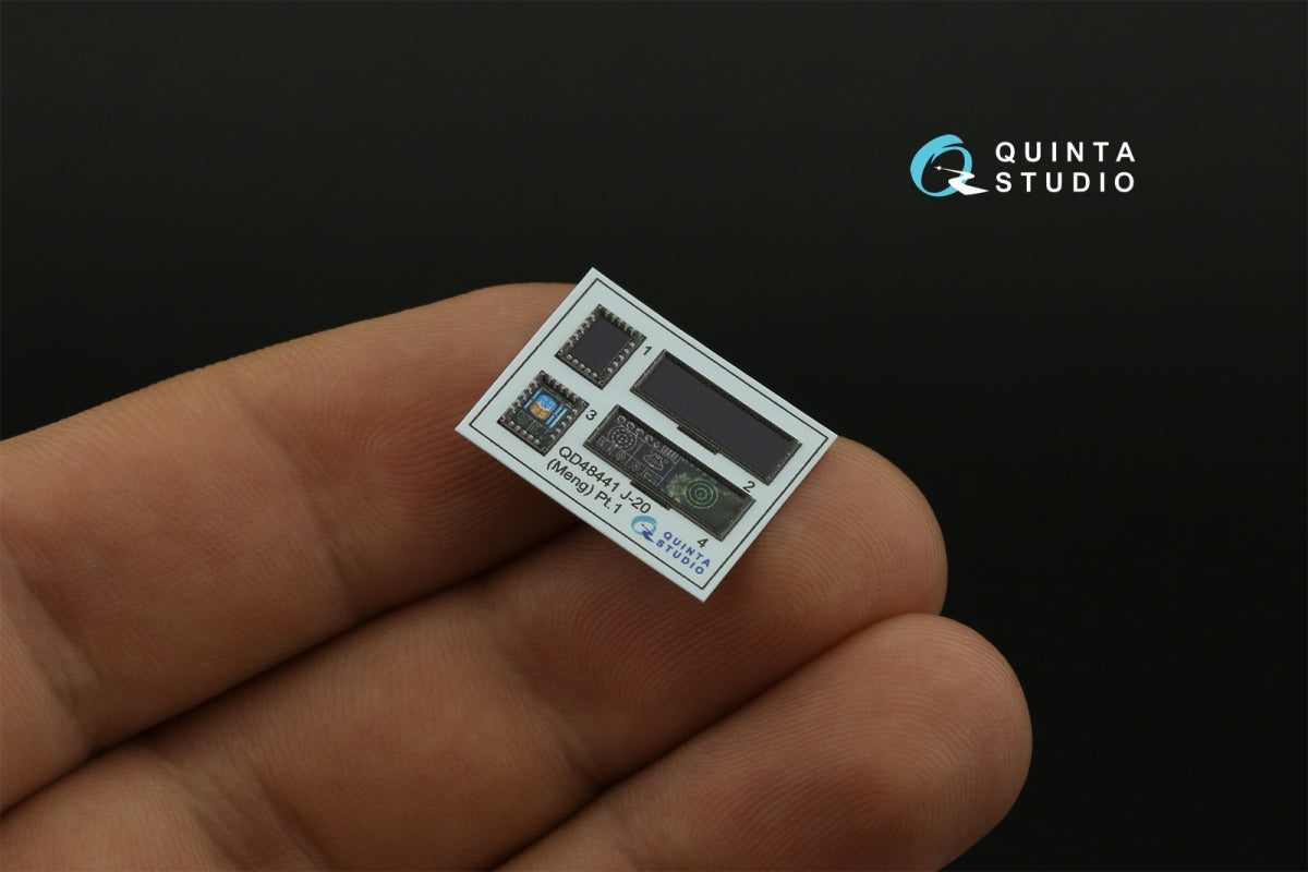 Quinta Studio QD48441 J-20 3D-Printed colored Interior on decal paper (Meng) 1/48 – image 3