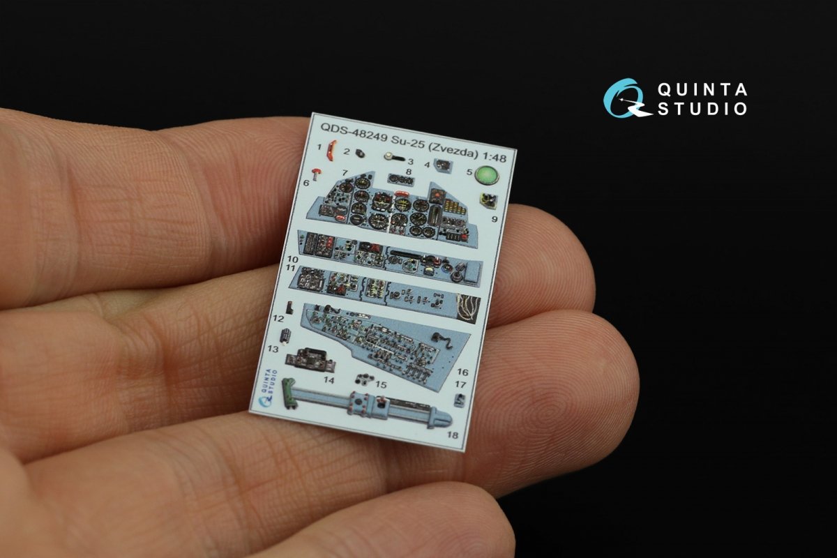 Quinta Studio QDS-48249 Su-25 3D-Printed &amp;amp; colored Interior on decal paper (Zvezda) 1/48 – Bild 8