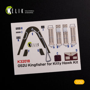 KELIK K32018 OS2U Kingfisher - Interior 3D Decal for Kitty Hawk/Zimi models kit 1/32 – immagine 2