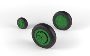 Armory Models AW48029 Mikoyan MiG-21 Fishbed wheels w/ weighted tires, late production 1/48 – immagine 7