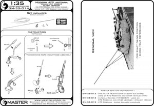Master GM-35-014 Antena Comrod VHF3088VM - używana na KTO Rosomak i innych pojazdach (1 szt.) - wersja z wygiętą podstawą 1/35 – Bild 5