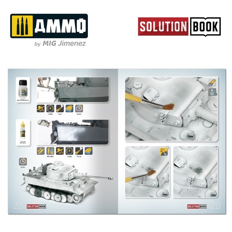 AMMO of Mig Jimenez 6601 How to paint WWII German winter vehicles (Solution book) Multilingual – zdjęcie 3