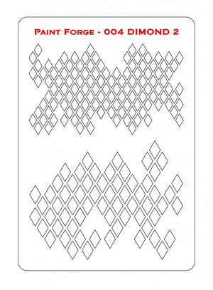 Paint Forge PFST004L STENCIL - DIAMONDS 2 – immagine 2