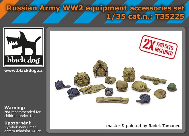 Ensemble d&amp;#39;accessoires d&amp;#39;équipement de l&amp;#39;armée russe de la Seconde Guerre mondiale Black Dog T35225, échelle 1/35