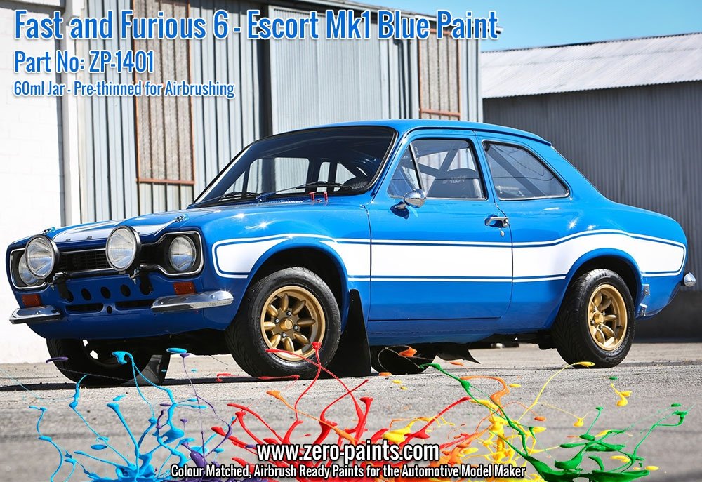 Peinture Zero Paints ZP-1401 - Fast and Furious 6 Ford Escort Mk 1 Bleu 60 ml – image 4