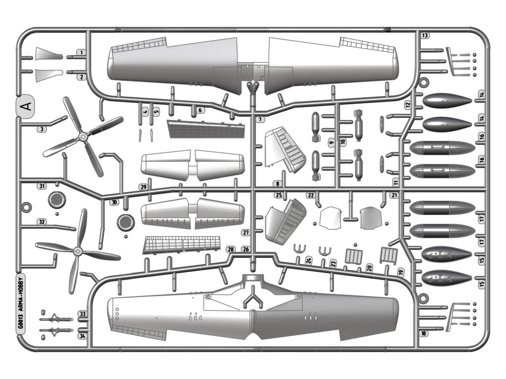 Arma Hobby 70073 P-51D Mustang Very Long Range 1/72