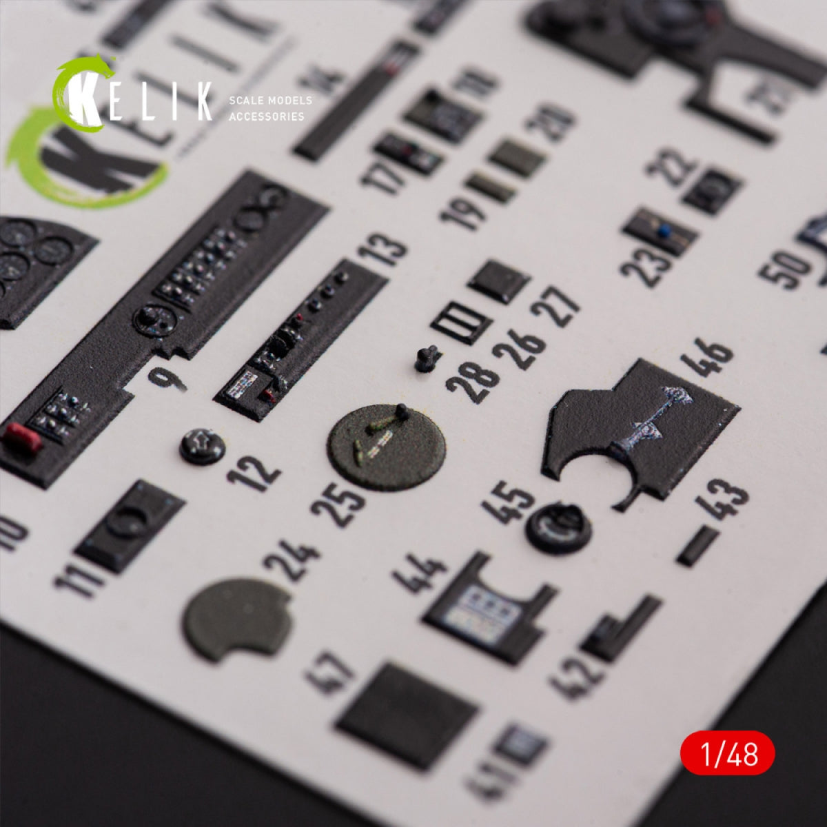 KELIK K48108 P-38F &amp;quot;Lightning&amp;quot; - interior 3D decals for Academy kit 1/48 – Bild 3