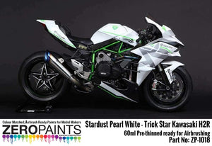 Zero Paints ZP-1018 Trick Star Kawasaki H2R Stardust Pearl White Paint 60ml – zdjęcie 2