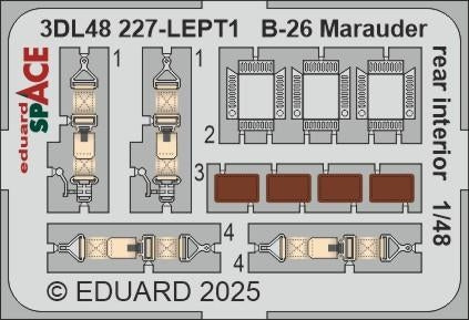 Eduard 3DL48227 B-26 Marauder rear interior SPACE ICM 1/48 – imagen 4