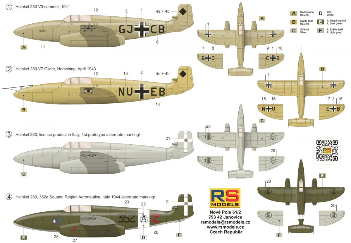 RS Models 92290 Heinkel He-280 V-3 1/72 – Bild 2