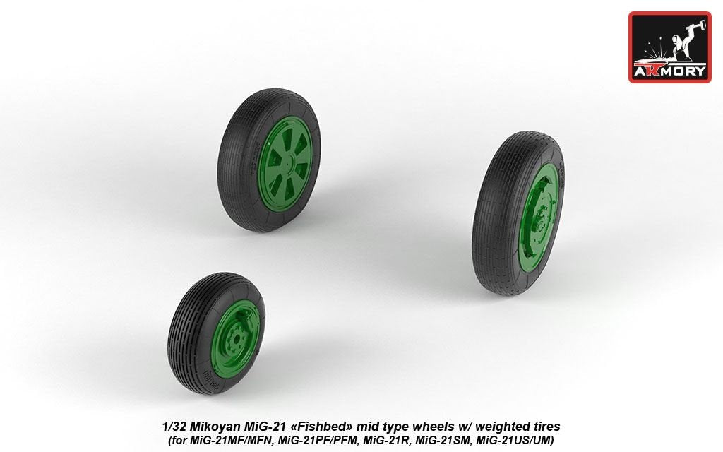 Armory Models AW32010 Mikoyan MiG-21 Fishbed roues avec pneus lestés, échelle 1/32 moyenne – image 3