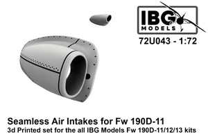 IBG 72U043 Seamless Air Intakes for Fw 190D-11/12/13 1/72