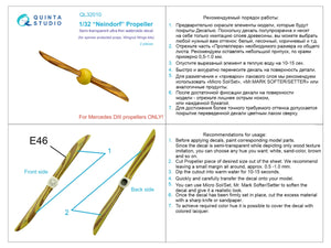 Quinta Studio QL32010 Wooden Propellers Neindorf (Wingnut Wings) 1/32 – imagen 2