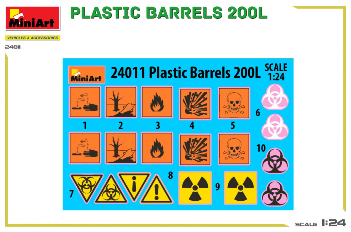MiniArt 24011 PLASTIC BARRELS 200L 1/24 – zdjęcie 2
