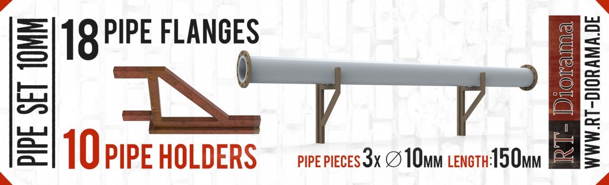 RT-Diorama 35687 Pipe Set 10mm 1/35