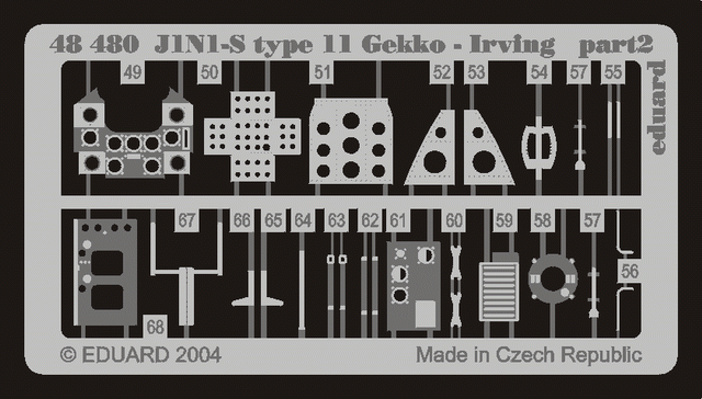 Eduard 48480 J1N1-S Gekko type 11 1/48 (TAMIYA)