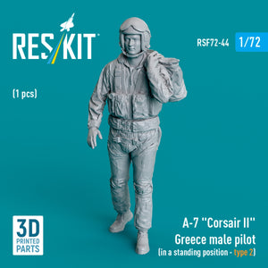 RESKIT RSF72-0044 A-7 "Corsair II" Greece male pilot (in a standing position - type 2) (1 pcs) (3D Printed) 1/72