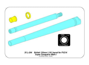 Canon Aber 35L-294 120 mm L1A1 pour char lourd britannique FV214 Super Conqueror Mark I, échelle 1/35 – image 5