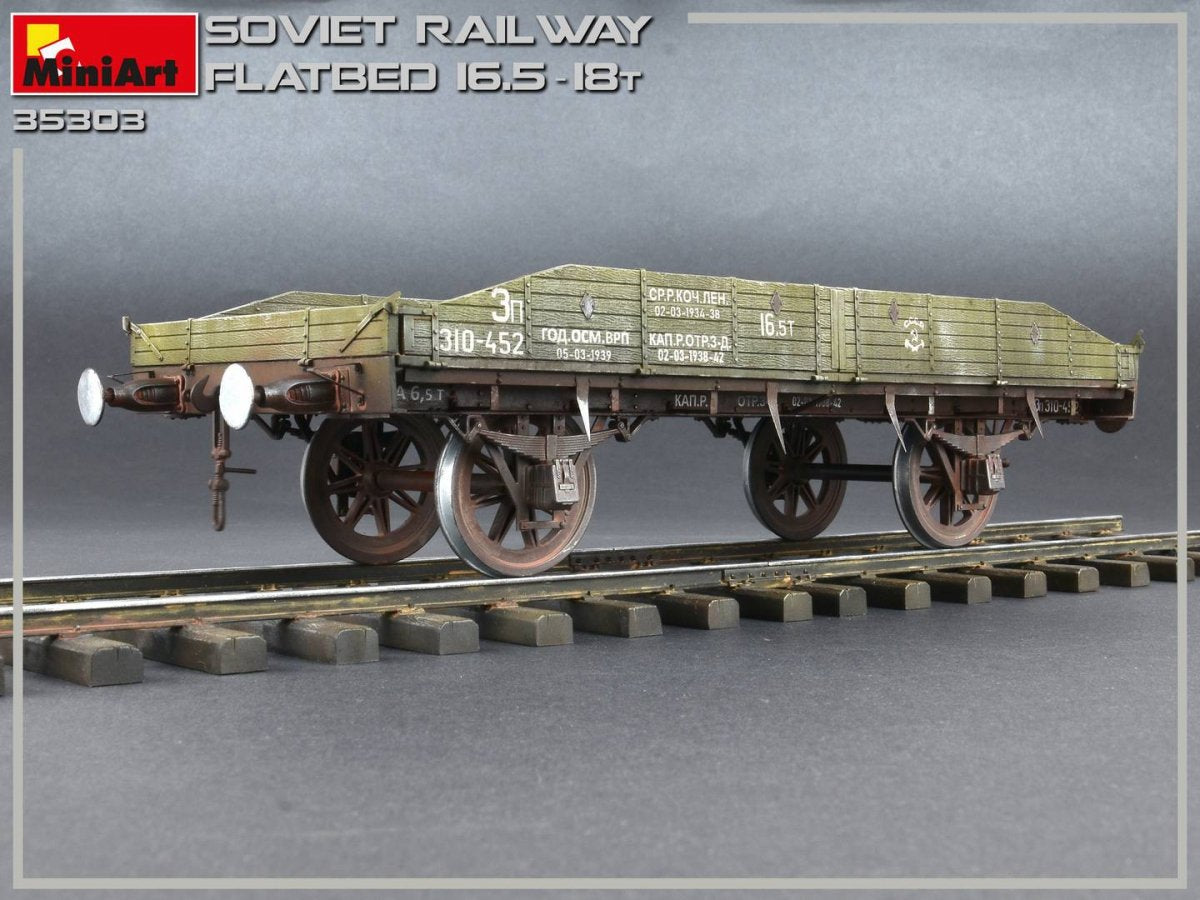 MiniArt 35303 Soviet Railway Flatbed 16,5-18t 1/35 – immagine 9
