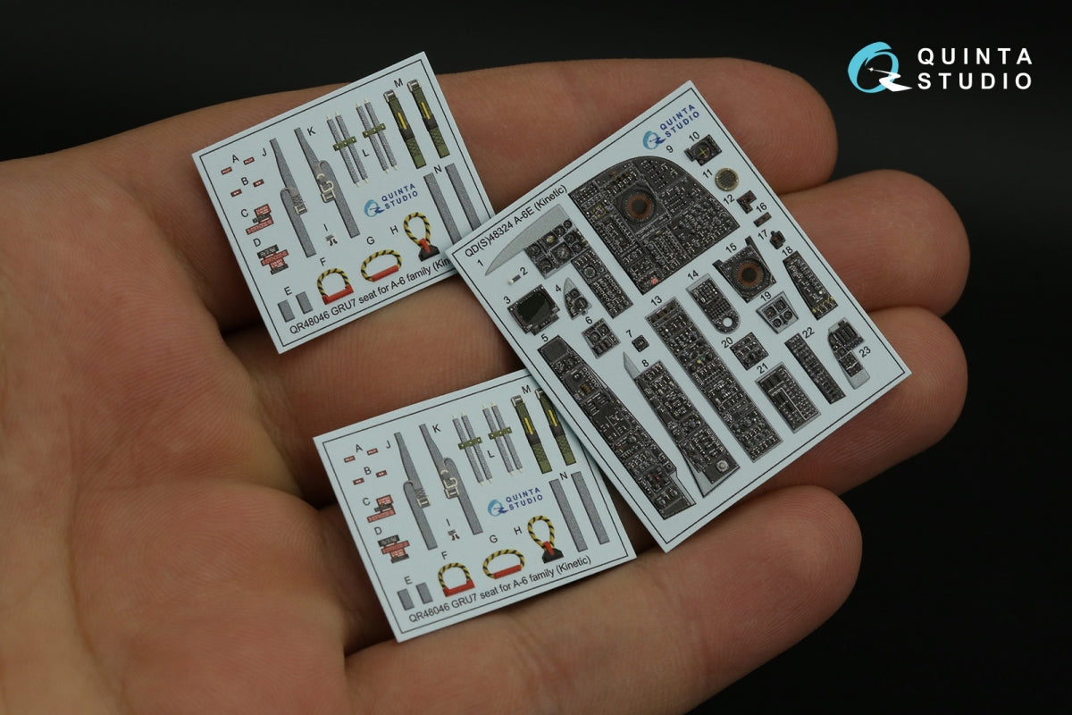 Quinta Studio QD48324 A-6E 3D-Printed coloured Interior on decal paper (Kinetic) 1/48 – zdjęcie 4