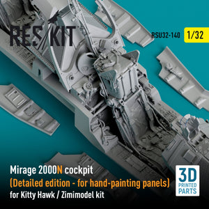 RESKIT RSU32-0140 MIRAGE 2000N COCKPIT (DETAILED EDITION) FOR KITTY HAWK / ZIMIMODEL KIT (3D PRINTED) 1/32 – image 2