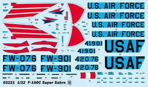 Trumpeter 03221 F-100C Super Sabre 1/32 – imagen 4