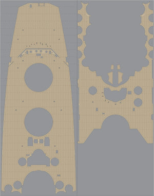 Pontos 35001WD1 IJN Yamato Wooden Deck set 1945 1/350