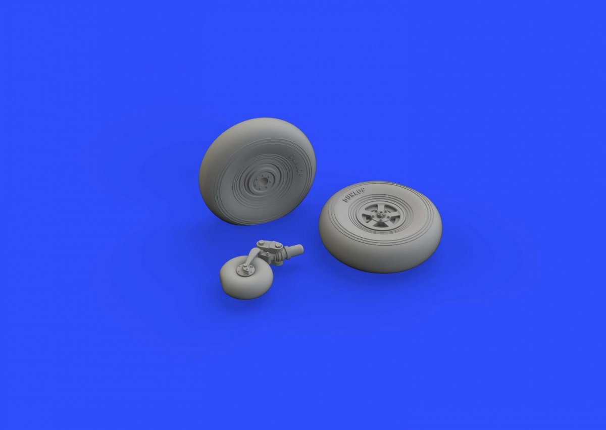 Eduard 648412 Typhoon Mk. Ib wheels early EDUARD, HASEGAWA 1/48 – immagine 3