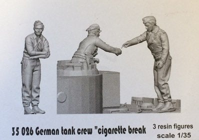 Glowel Miniatures 35026 Équipage de char allemand. « Pause cigarette » 1/35