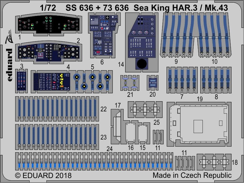 Eduard 73636 Sea King HAR.3 / Mk.43 intérieur AIRFIX 1/72